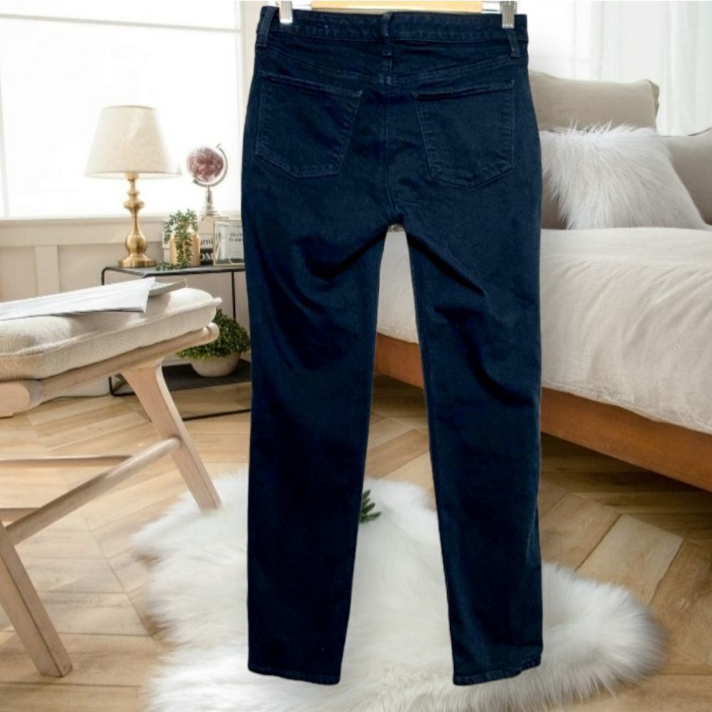 TALBOTS FLAWLESS LIMITED EDITION HIGH MID RISE SLIM ANKLE BLACK SEQUINED JEANS 4 - Picture 6 of 13